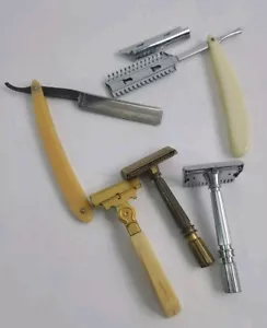 Carl Monkhouse straight razor C-Mon Schick Urham Uplex Gem Micromatic Lot - Picture 1 of 14