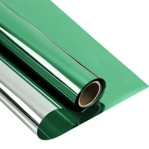 Silver&Green Window Tint Film Home Mall Silver Reflective Privacy Glass Sticker - Picture 1 of 13