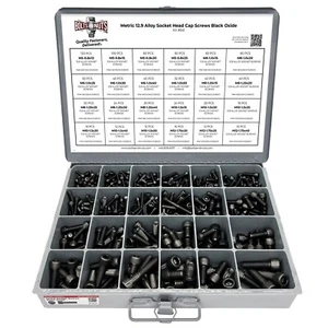 Metric 12.9 Alloy Allen Socket Head Cap Screws Black Oxide Assortment - 905 PCS - Picture 1 of 5