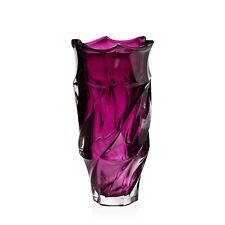 Flower Vase 12 " Crystal  Bud Vase Home Decor Bohemia Crystal Purple Vase Gift