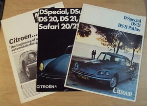 Vintage 1969-70 Automobil Werbung Broschüre Lot ~ "CITROËN" ~ französisches Auto ~ (JC) - Bild 1 von 10