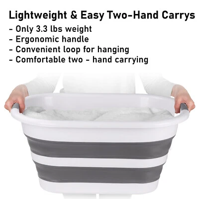 10.5 Gallon Collapsible Laundry Basket Foldable Pop-Up Hamper with 2 Grip Handle - Image 1 of 4