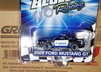 Greenlight 30370 09 Mustang Edmonton Policía Línea Azul Carreras Escala 1/64 PERSECUCIÓN Foto 1 de 3