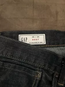 GAP Mens Relaxed Medium Wash Boot Cut Jeans 36x34 - Picture 1 of 3