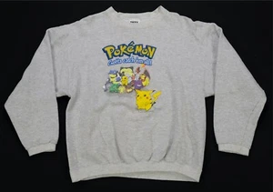 Rare Vintage NINTENDO Pokemon Gotta Catch Them All 1999 Sweatshirt 90s Youth M - Picture 1 of 5