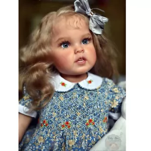 Bambola Reborn bambino 30'' rifinita ragazza panno corpo bambola capelli radicati fatta a mano regalo - Foto 1 di 5