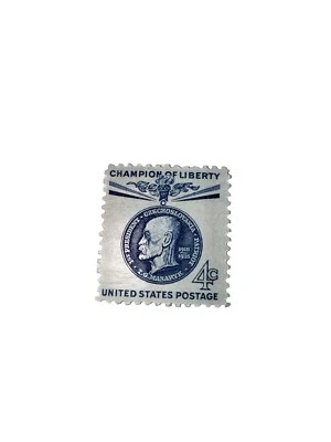 Champion Of Liberty 1st President Czechoslovakia Unused Stamp 4c USA - Image 1 of 2