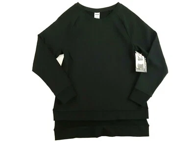 Avia Womens Hi-Lo Sweatshirt Sz S L XL Long Sleeve Black Crew Neck Pullover NWT - Image 1 of 4