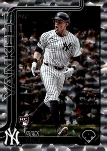 2025 Topps Series 1 - Ben Rice #337 Silver Cracked Foilboard (RC) Yankees - Picture 1 of 2