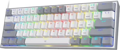 Redragon K617 Fizz 60% Wired RGB Gaming Keyboard, 61 Keys, Linear Red Switch - Image 1 of 2