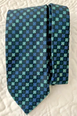 Corbata Harve Bernard Cuadrados Azul Sobre Azul 3.5" X 56" Poliéster Foto 1 de 2