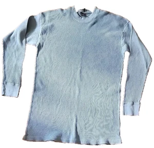 United USA 4xl Men’s Blue Long Sleeve Waffle Knit Crewneck Thermal Shirt  - Picture 1 of 3