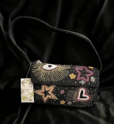 New Release America and Beyond Eye Heart Star Beaded Shoulder Bag TikTok Viral - Image 1 of 4