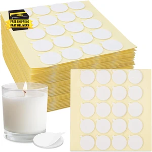 RAINFLOW 720 Pcs Wick Stickers for Candle Making - Double Sided Candle Wick Stic - Picture 1 of 6