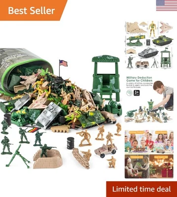 Educational 160-Piece Military Army Base Set with Non-Toxic Accessories for Kids - Image 1 of 4