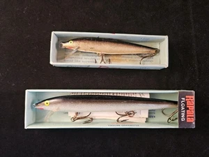 Pair of Vintage Rapala Floating Minnow Lures In Box, 9G, 13S, Early - Picture 1 of 9