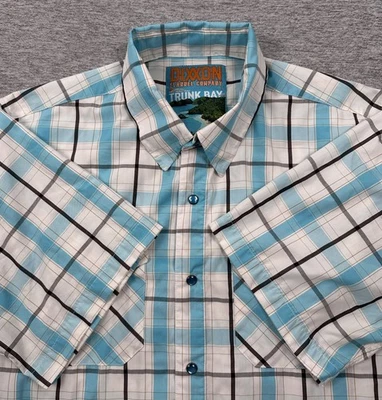 Camisa Dixxon Flannel Co Para Hombres Grande Baúl Bahía Azul Blanco Cuadros Perla A Presión Bambú Foto 1 de 4