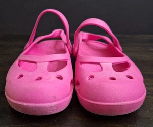 Crocs Shayna Mary Jane Sandal Shoes Girls Youth Size 1 Pink. - Picture 1 of 10