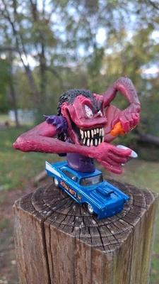 Rat Fink Racing Ed Big Daddy Roth Chevy Bel Air Diecast Hot Rod Rockabilly Race Foto 1 de 4