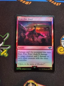 EXACT CARD PICTURED Fear Fire Foes LTR 0125 MTG Beyond Lord Of The Rings Foil - Picture 1 of 2