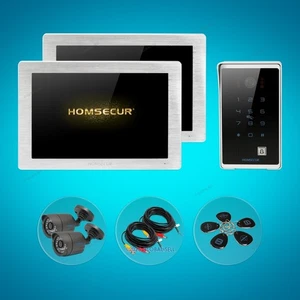 HOMSECUR 4 Wire HD Video Door Entry Phone Call System Black Camera - Picture 1 of 9