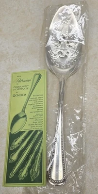 Servidor de pastel o pastel vintage Oneida Patrician bicentenario 1776-1976 nuevo en caja Foto 1 de 4