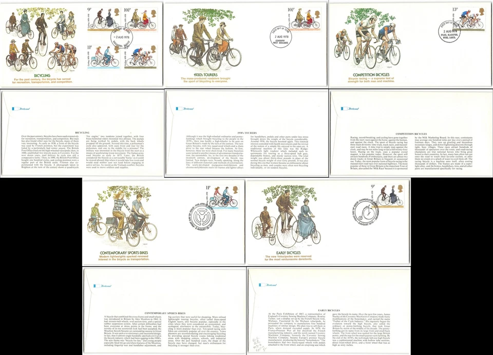 Great Britain #843-46 5 FDC's, cycling, 1978 - Image 1 of 1