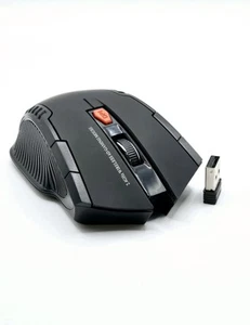 Black Gaming Mouse With USB Receiver - Picture 1 of 7