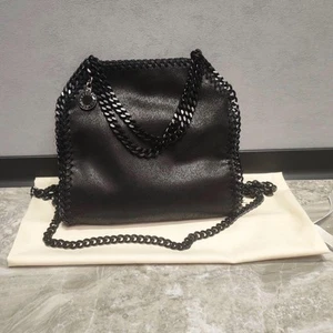 Stella McCartney Falabella Black Mini Shoulder Bag 2way top hundle gold tone - Picture 1 of 9