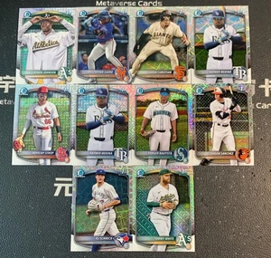 Lot 10 2025 Bowman Chrome 1st Mojo/Laser Refractor Ayden Johnson Tommy White - Picture 1 of 2