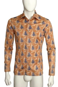 PIERRE CARDIN- 1970s Multi Color Knit Shirt, Size X-Small - Picture 1 of 6