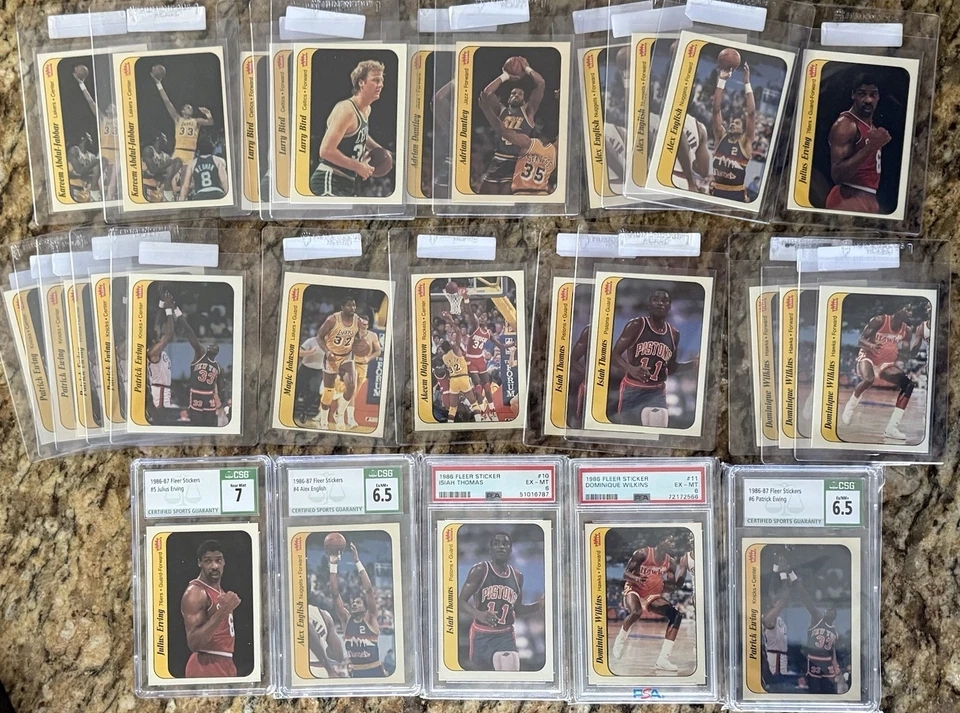 1986 Fleer Basketball Sticker Set Lot No Michael Jordan - Image 1 of 4