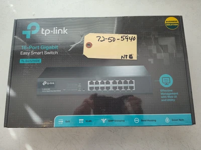 NEW - SEALED TP-Link TL-SG1016DE 16-Port Gigabit Easy Smart Switch - Image 1 of 2