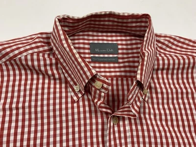 Camisa Massimo Dutti de algodón egipcio puro para hombre manga larga con botones talla XL Foto 1 de 4