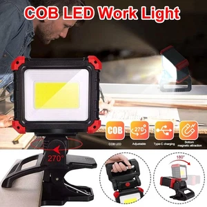 2Pack 2100LM COB Magnetic Work Light LED Rechargeable Work Light with Clamp - Picture 1 of 18