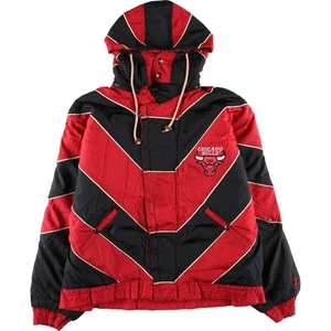 Vintage 90'S Pro Player NBA Chicago Bulls Back Logo Padded Hoodie/Puffer Jac... - Picture 1 of 19
