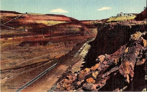 Hibbing MN Vintage Postcard Sellers Webb Weggum Mine Iron Ore Conveyor Colortone - Picture 1 of 5