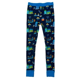 Hanukkah Lion Family Blue Print Kids Pajama Pants Size 10 Unisex Boy Girl Cotton - Picture 1 of 4