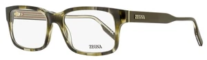 Gafas rectangulares suaves Zegna EZ5254 098 verde Habana 54 mm - Imagen 1 de 3