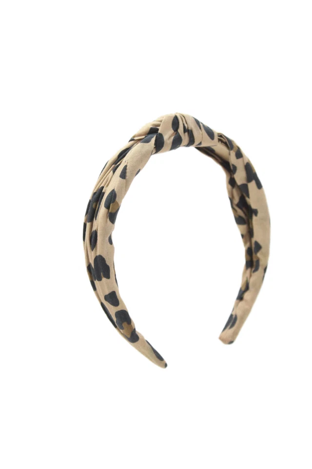 J Crew Womens Animal Print Knot Headband Brown Size OS - Image 1 of 4