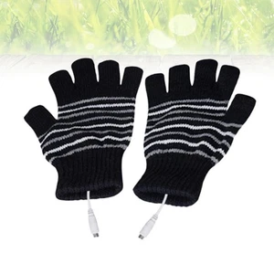  1 par de guantes de medio dedo calentador de manos de invierno con calefacción USB de 5 V - Imagen 1 de 11