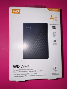 New/Sealed Western Digital 4TB External Hard Disk Drive (WDBCTC0040BBL-WEWM) - Picture 1 of 5