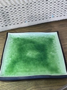 Bandeja Consola Verde MCM Utilitaria Vanguardia Artesanal Arte Baratija Plato - Imagen 1 de 4