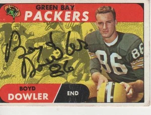 BOYD DOWLER FIRMADO 1968 TOPPS #105 - EMPACADORES GREEN BAY - Imagen 1 de 1