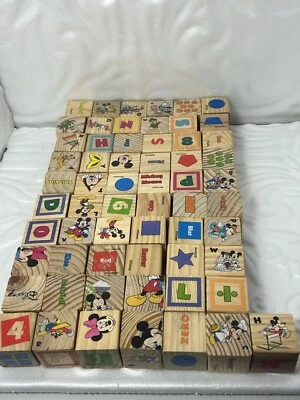Vtg 61 Disney Mickey Mouse Clubhouse Learning Grow Blocks Alphabet Minnie Mouse - Image 1 of 4