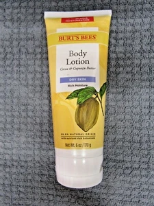 BURT'S BEES~DRY SKIN~COCOA & CAPUACU BUTTER~24HR MOISTURIZATION~BODY LOTION 6 OZ - Picture 1 of 2