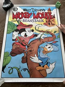 1986 Mickey Mouse and the beanstalk Vintage Walt Disney Poster Carl Barks NOS - Bild 1 von 10