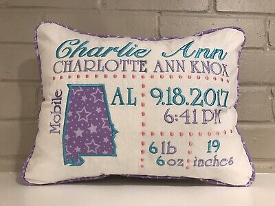  Birth Announcement Decorative Pillow • 36$