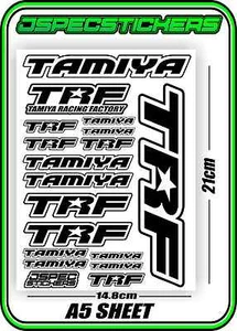 TRF TAMIYA RC STICKER REMOTE CONTROL STICKERS 418 RACING MODEL A5 R/C BLACK - Picture 1 of 8