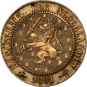 [#1049093] Netherlands, William III, 2-1/2 Cent, 1881, Utrecht, Bronze, AU, KM:1 - Picture 1 of 2